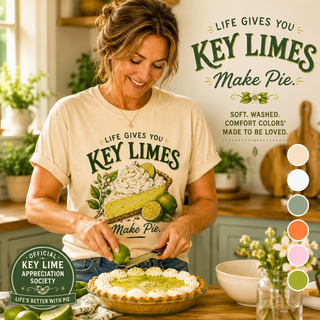 Life Gives You Key Limes T-Shirt | Key Lime Pie Illustration
