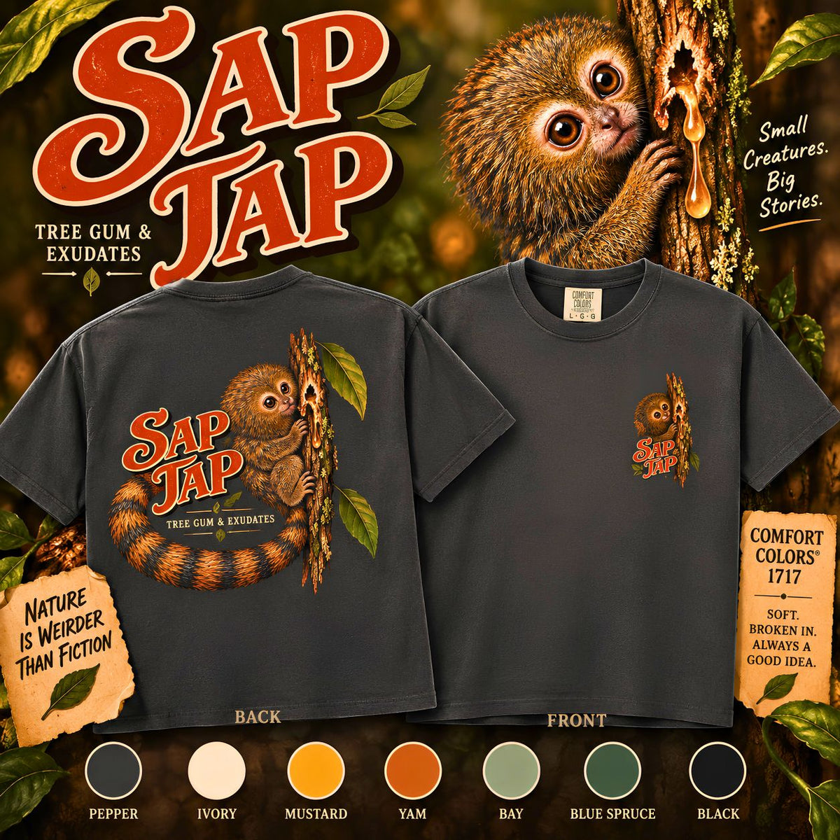 Pygmy Marmoset Shirt, Sap Tap Monkey Tee