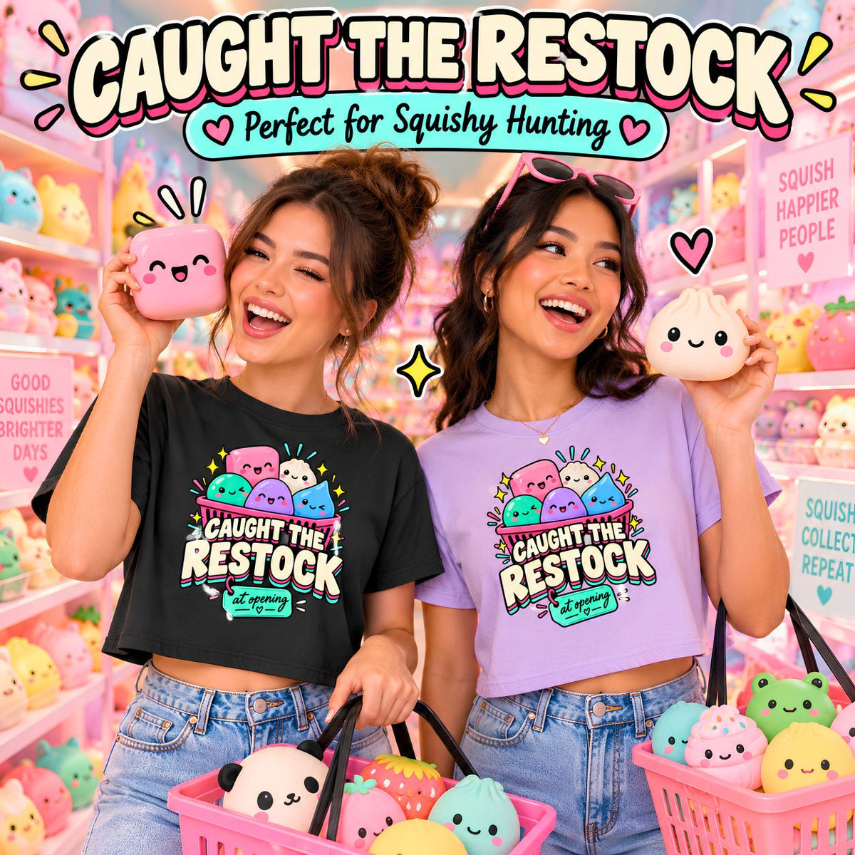 Caught the Restock Crop Tee, Squishy Hunting Shirt