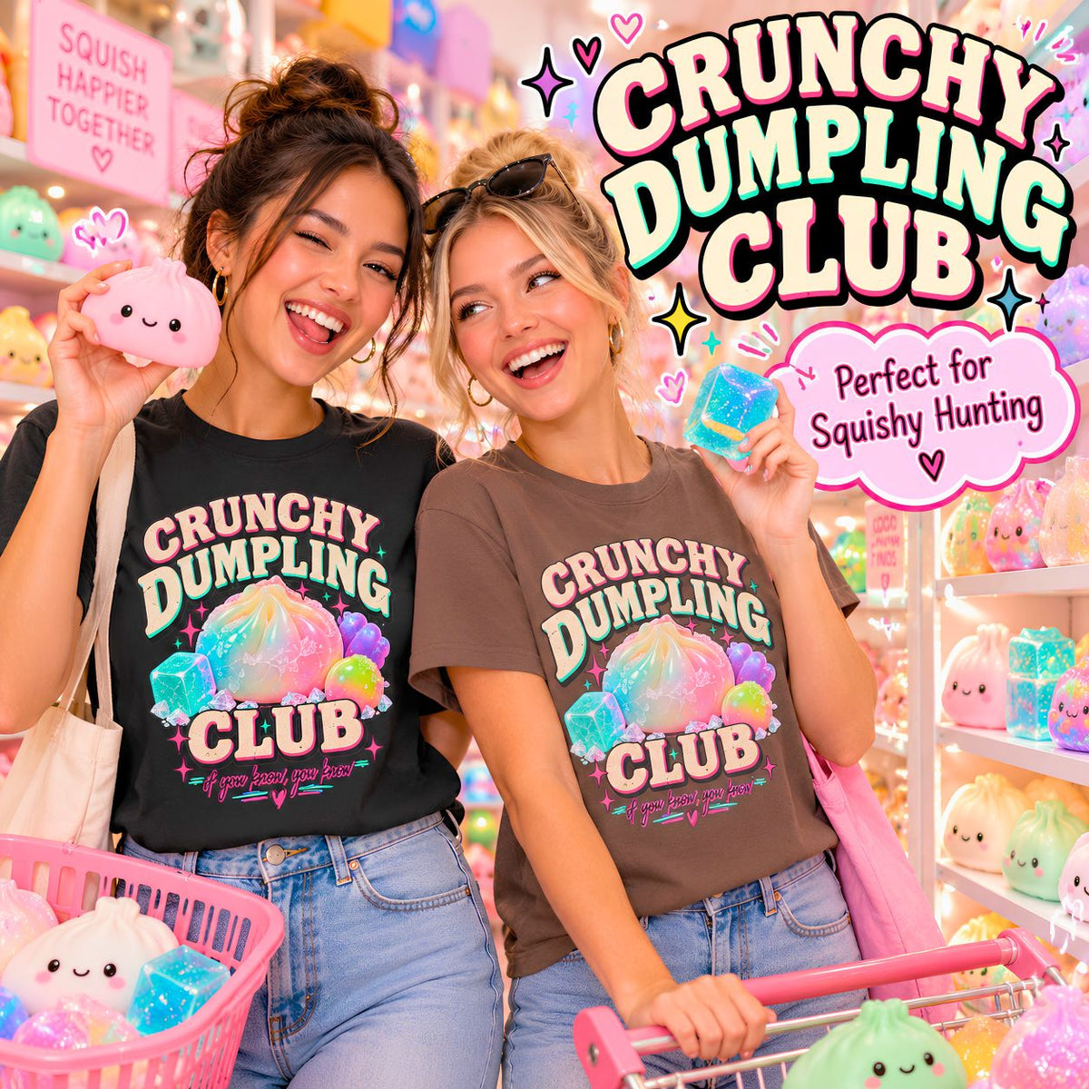 Crunchy Dumpling Club Shirt, Squishy Hunting Tee