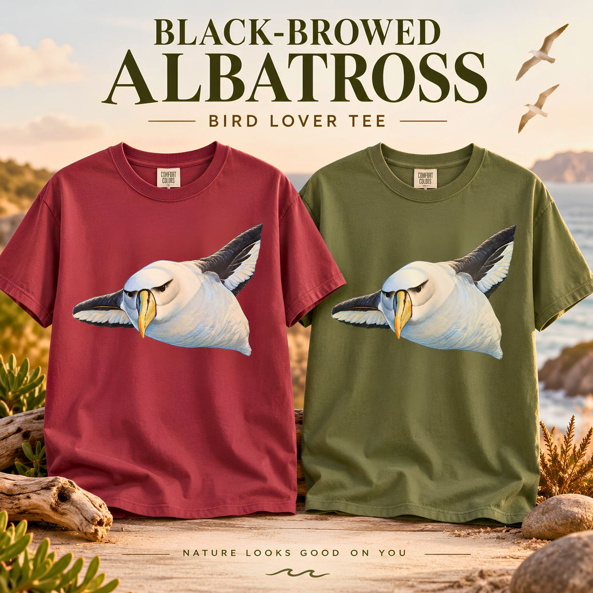 Black-Browed Albatross Shirt, Bird Lover Tee