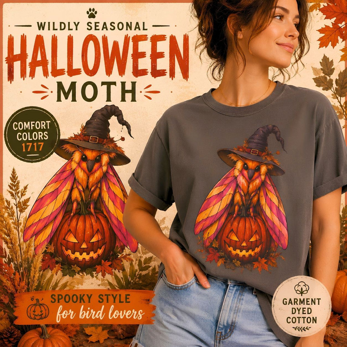 Halloween Moth Shirt, Spooky Moth T Shirt
