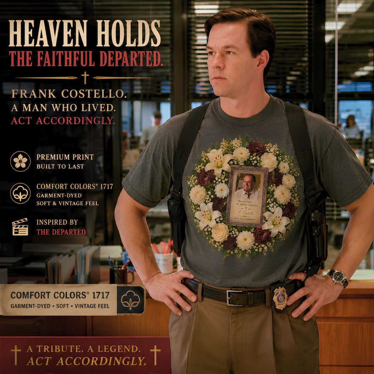 Act Accordingly Shirt | Vintage Funeral Prayer Card Parody | Memento Mori Graphic Tee