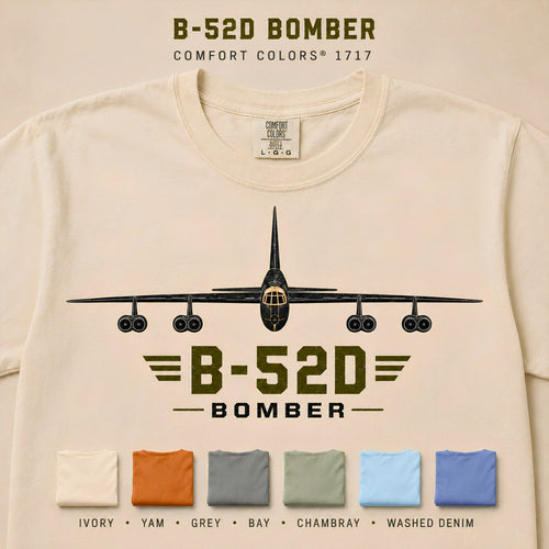 B-52D Bomber Shirt, Front View Aircraft Tee