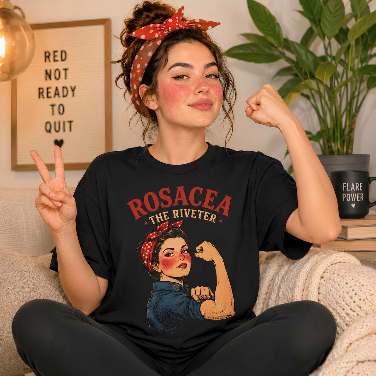 Rosacea The Riveter T-shirt | Rosie-inspired empowerment tee