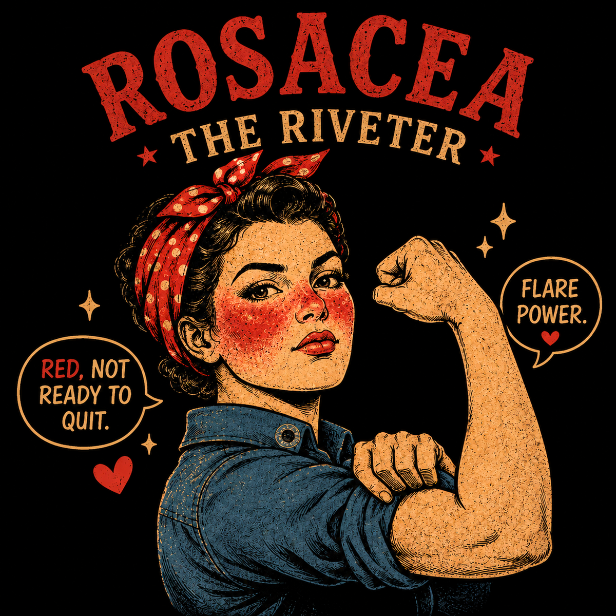 Rosacea The Riveter T-shirt | Rosie-inspired empowerment tee