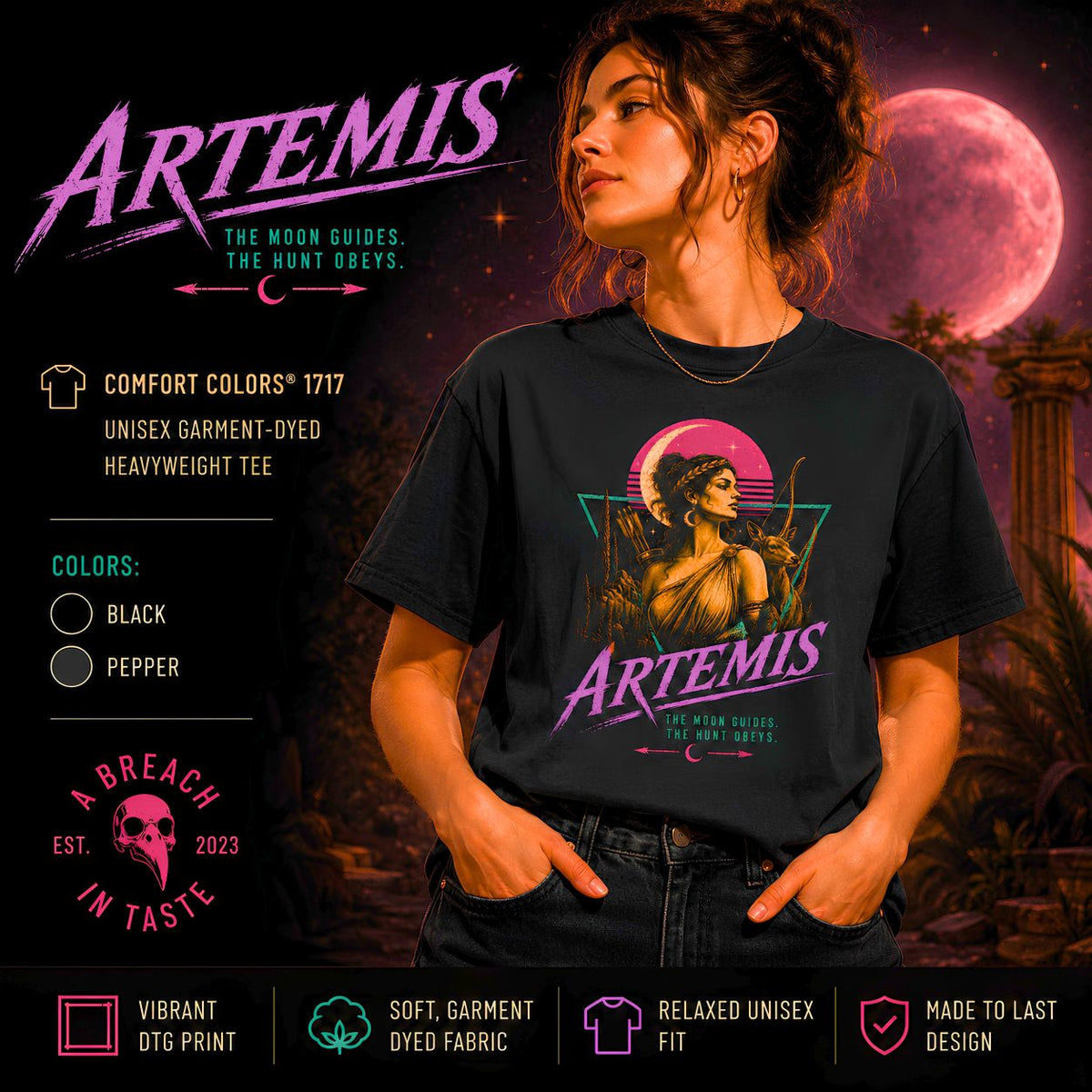 Artemis Greek Mythology Shirt, Goddess of the Hunt Tee