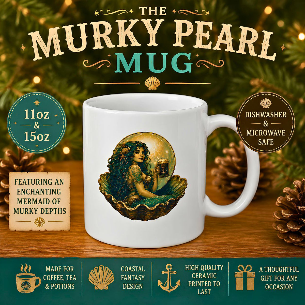 Murky Pearl Mug Mermaid Coffee Mug