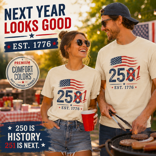 251 America Shirt, 4th of July 2027 Tee