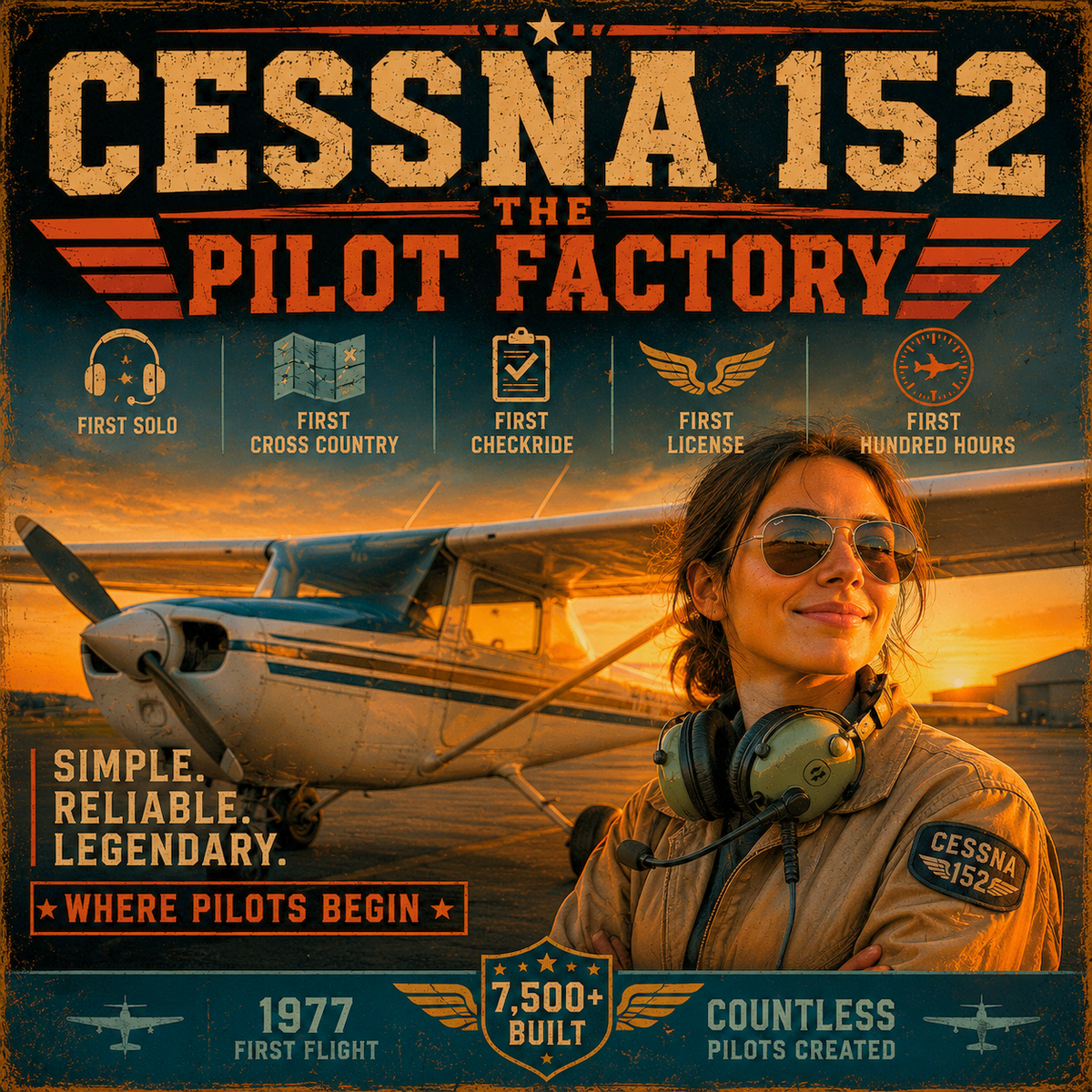 Cessna 152 Pilot Factory aviation T-shirt product image 4