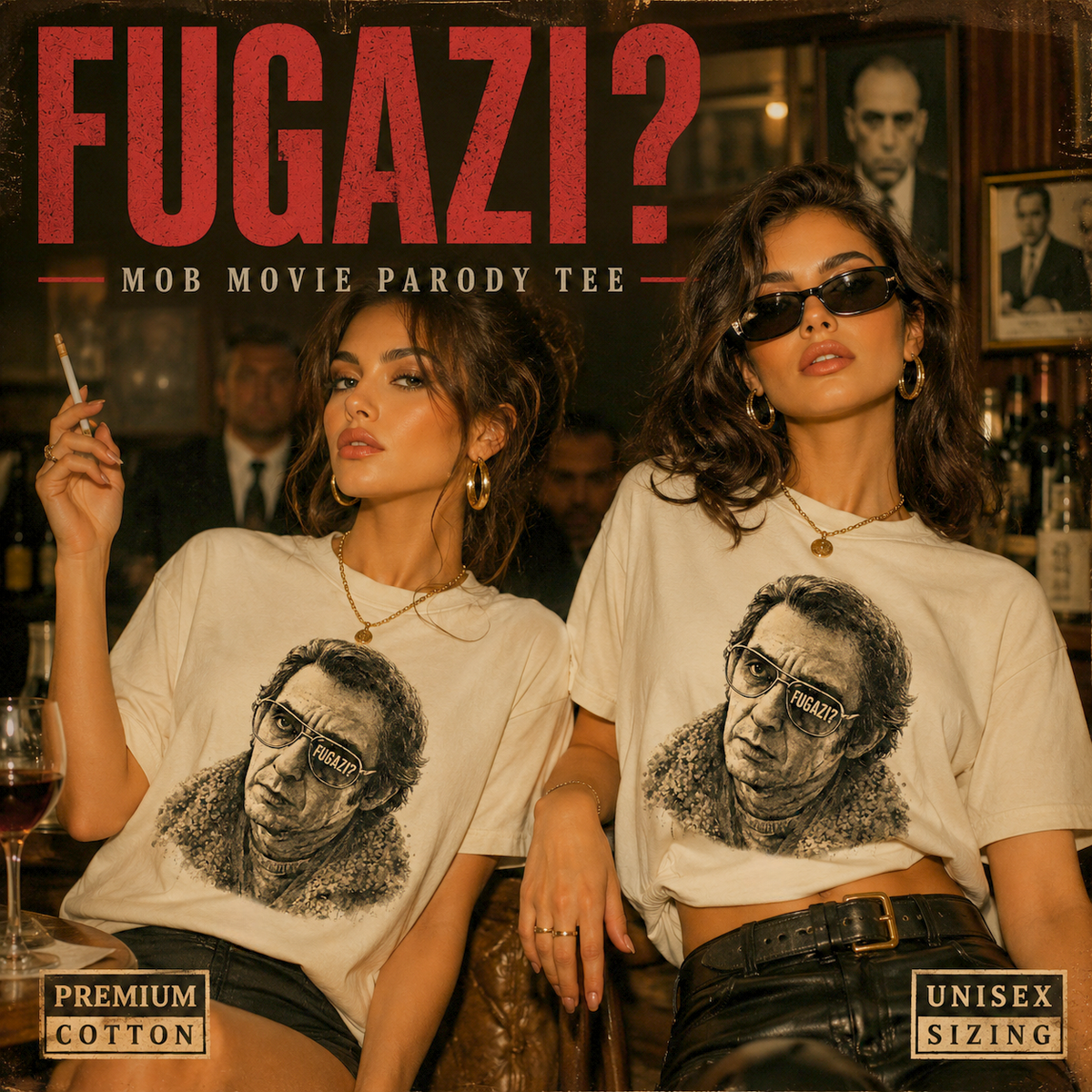 Fugazi? Vintage Crime Film Inspired Shirt, Wiseguy Cinema Tee, Mafia Movie Fan Gift, Retro Undercover Gangster Graphic Tee