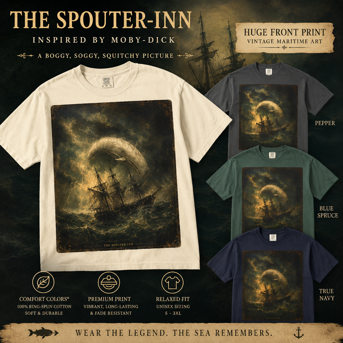 The Spouter-Inn Shirt Moby-Dick Inspired Maritime Art Tee