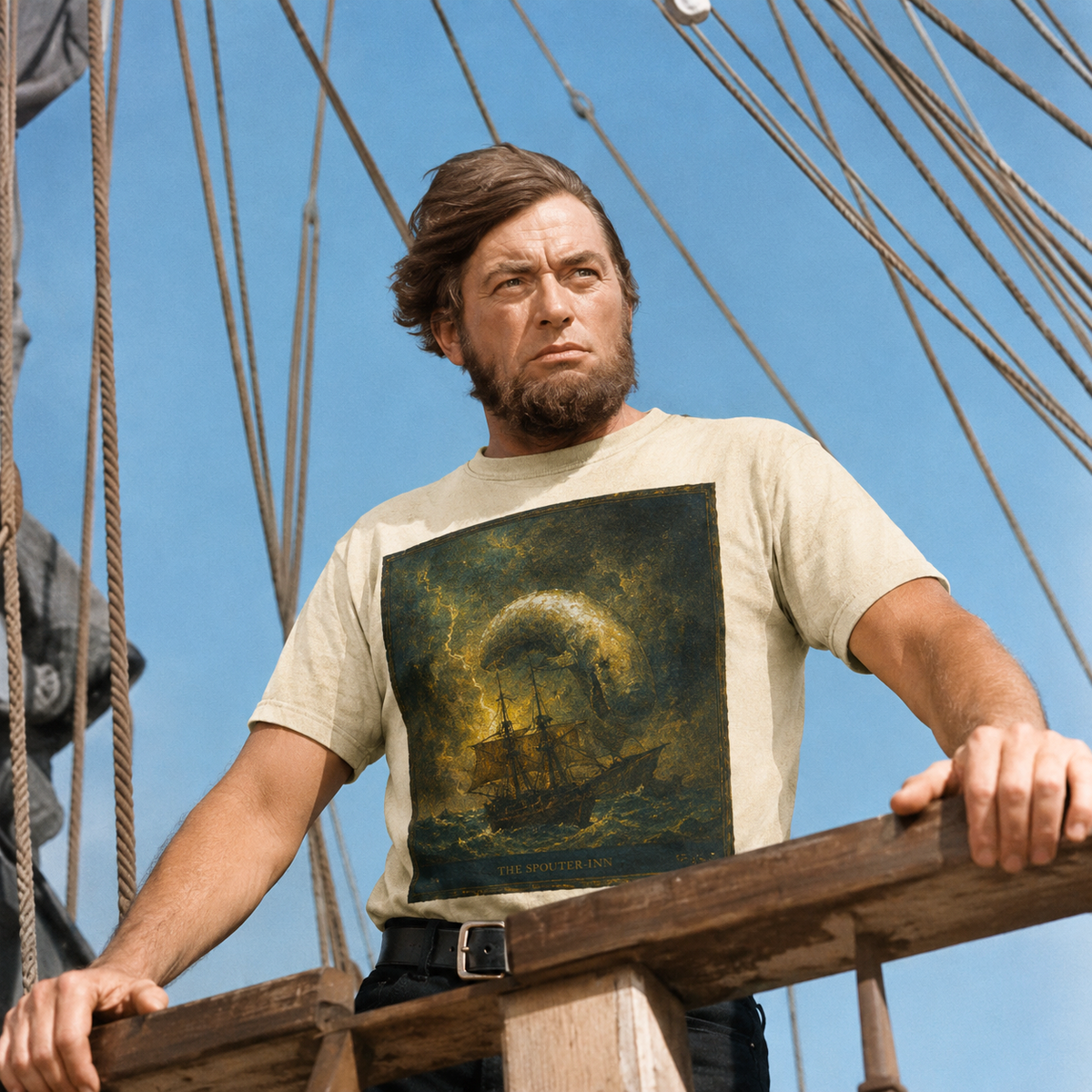 The Spouter-Inn Shirt | Moby-Dick Inspired Maritime Art Tee | Vintage Whale & Whaling Ship Graphic | Literary Ocean Adventure Shirt