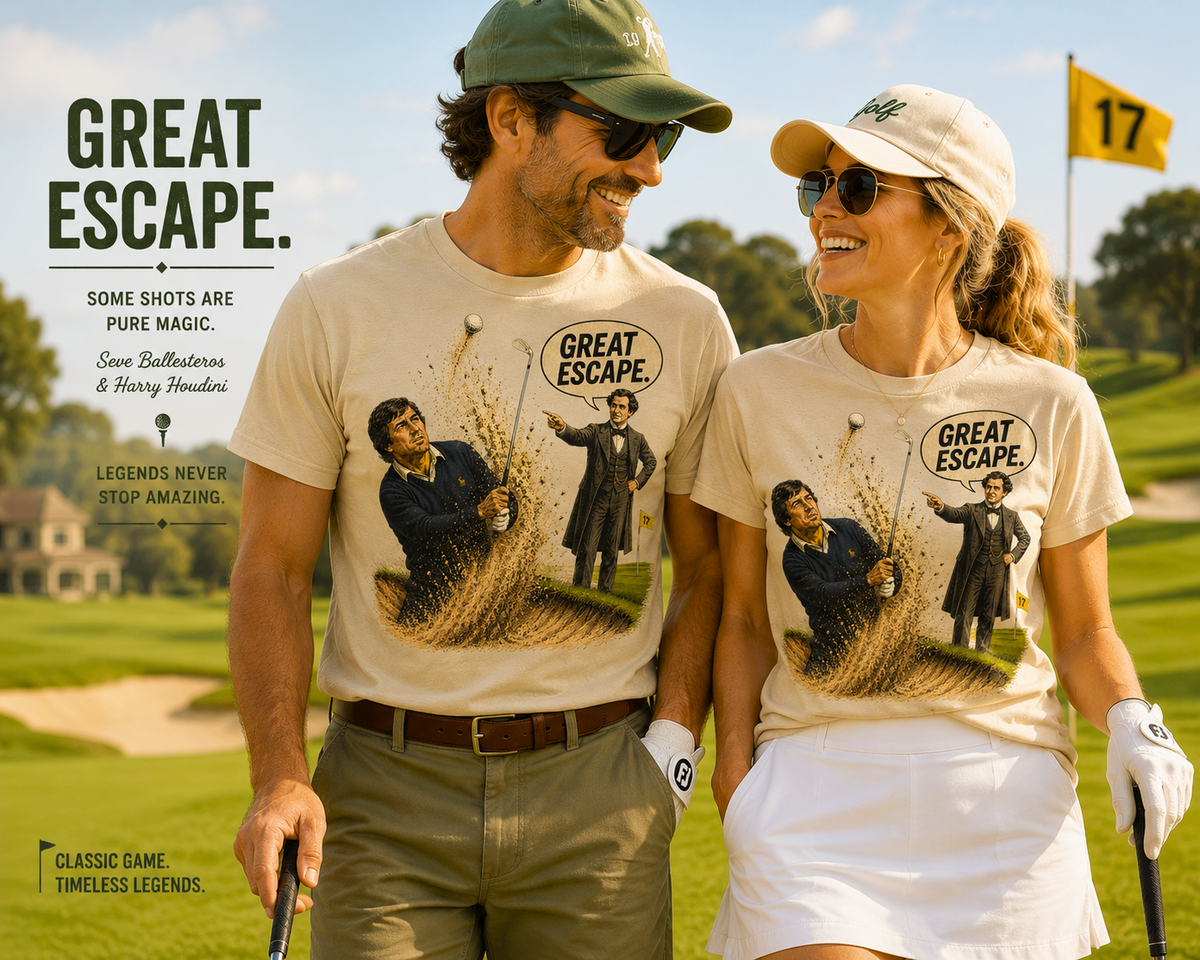 Great Escape Golf Shirt Seve Ballesteros Houdini Golf Tee