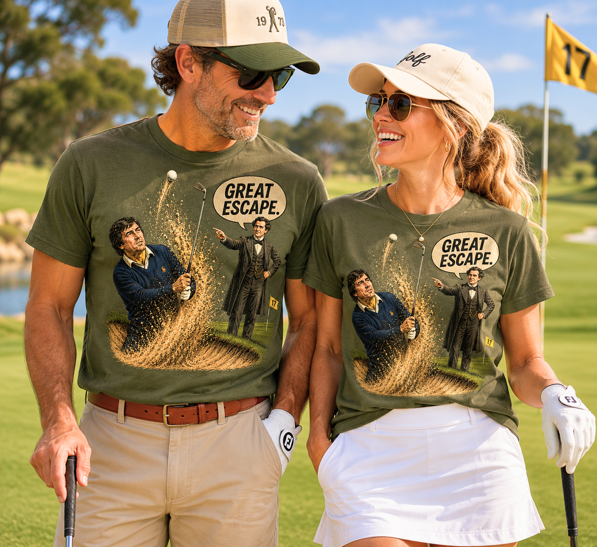 Great Escape Golf Shirt | Seve Ballesteros Houdini Golf Tee | Vintage Golf Humor Shirt | Bunker Shot Golf Gift
