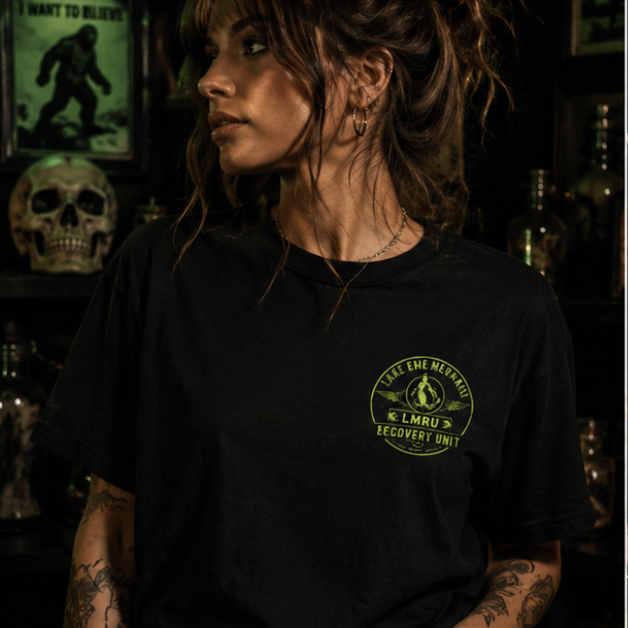 Lake Erie Mermaid Recovery Unit Shirt, Midwest Cryptid Tee, Great Lakes Monster Shirt, Neon Horror Graphic Tee, Cleveland Ohio Cryptid Gift