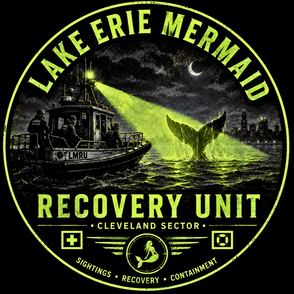 Lake Erie Mermaid Recovery Unit Sticker | Round Vinyl Sticker
