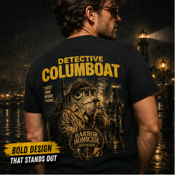 Detective Columboat Shirt Harbor Homicide Division Tee Just One More Thing Vintage Noir Marina Fishing Parody