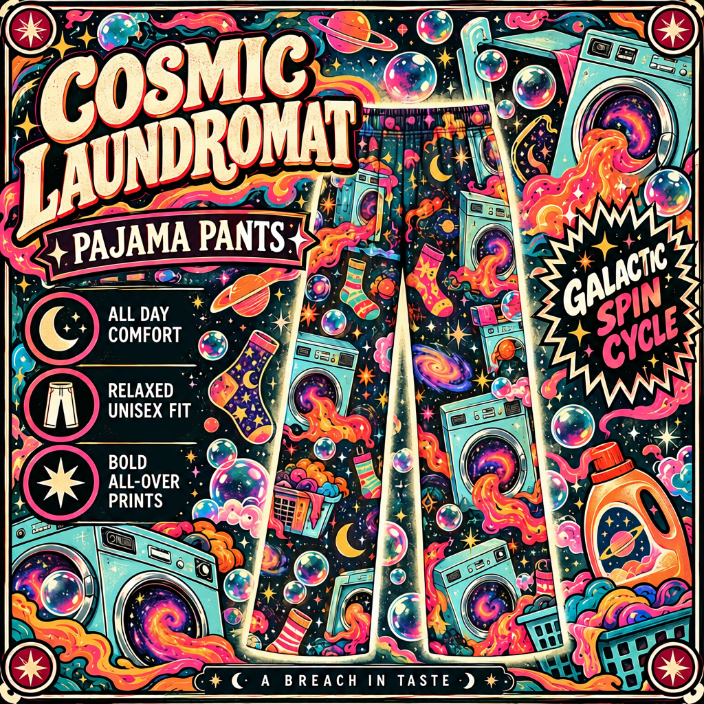 Cosmic Laundromat Pajama Pants | Galaxy Washing Machines
