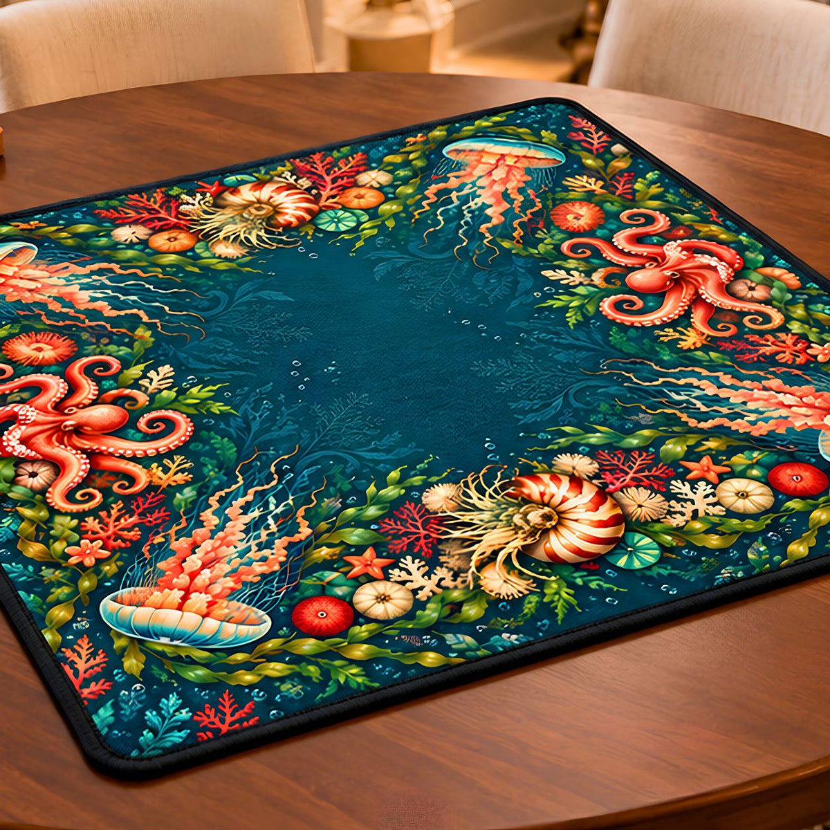 Cabinet of Tides, Ocean Inspired American Mahjong Mat