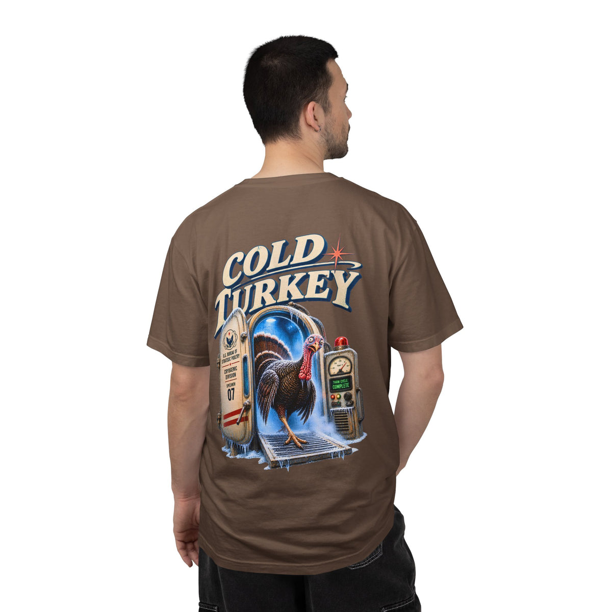 Cold Turkey Cryogenic Experiment Shirt, Funny Turkey Graphic Tee, Retro Sci Fi Thanksgiving Shirt, Weird Turkey T Shirt, Vintage Science Tee