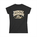 Doing My Darnedest Shirt, Funny Snail Tee, Retro Women's Graphic T-Shirt, Cute Motivational Shirt, Slow and Steady Gift