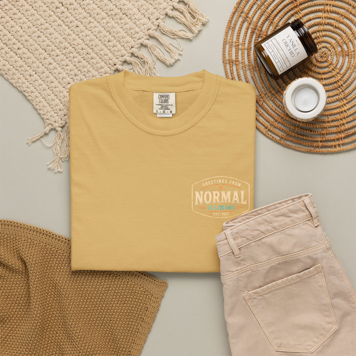 Greetings From Normal Illinois Shirt | Vintage Postcard Tee | As Normal As It Gets | Funny Illinois Souvenir Comfort Colors Shirt
