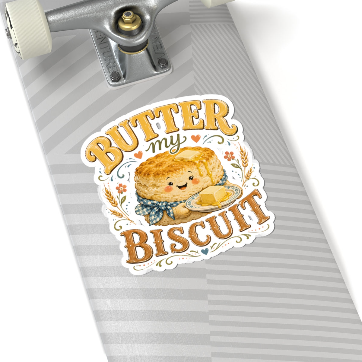 Butter My Biscuit Sticker | Cute Kawaii Biscuit Illustration, Kiss-Cut Vinyl