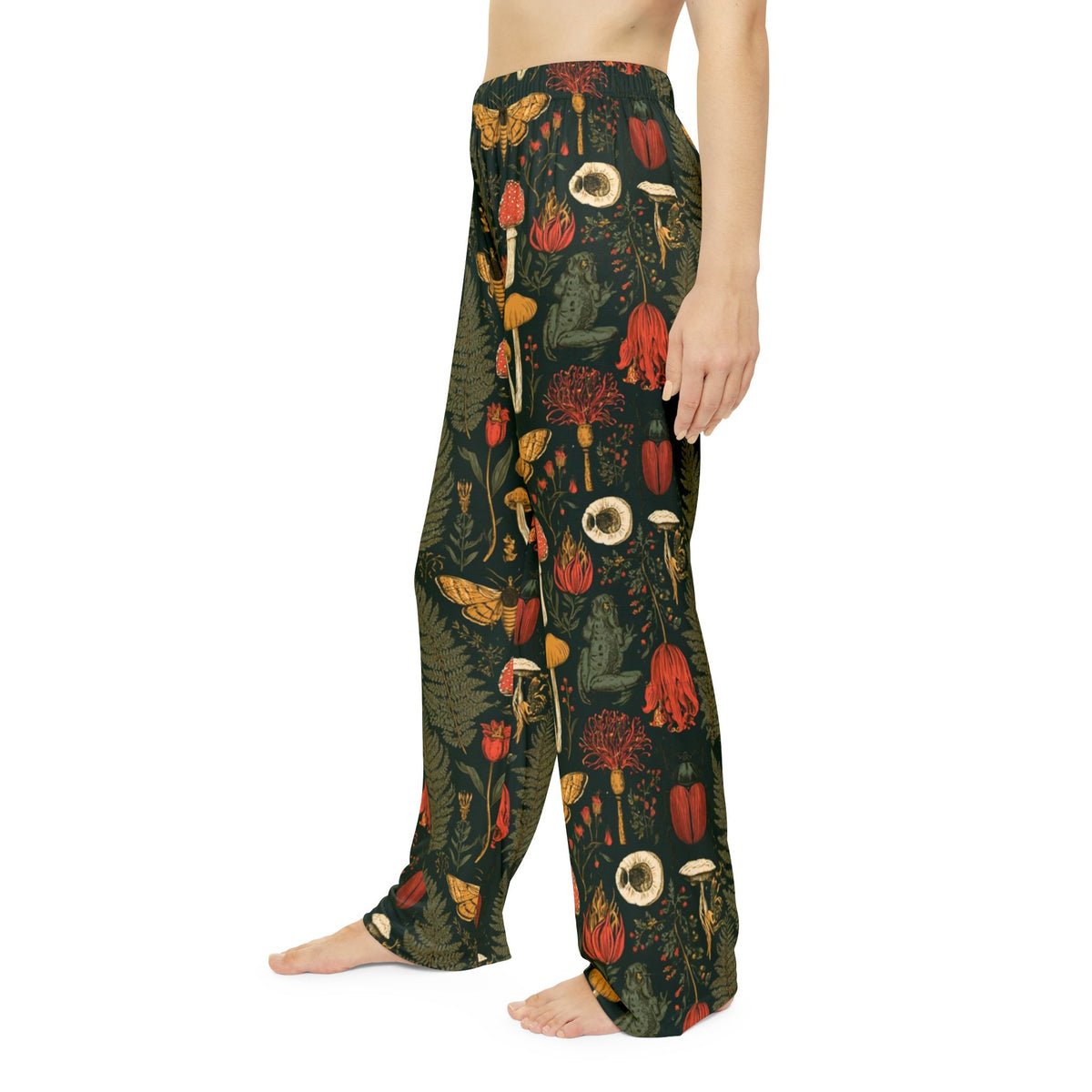 Cabinet of Curiosities Pajama Pants | Fern Moth & Mushroom Print