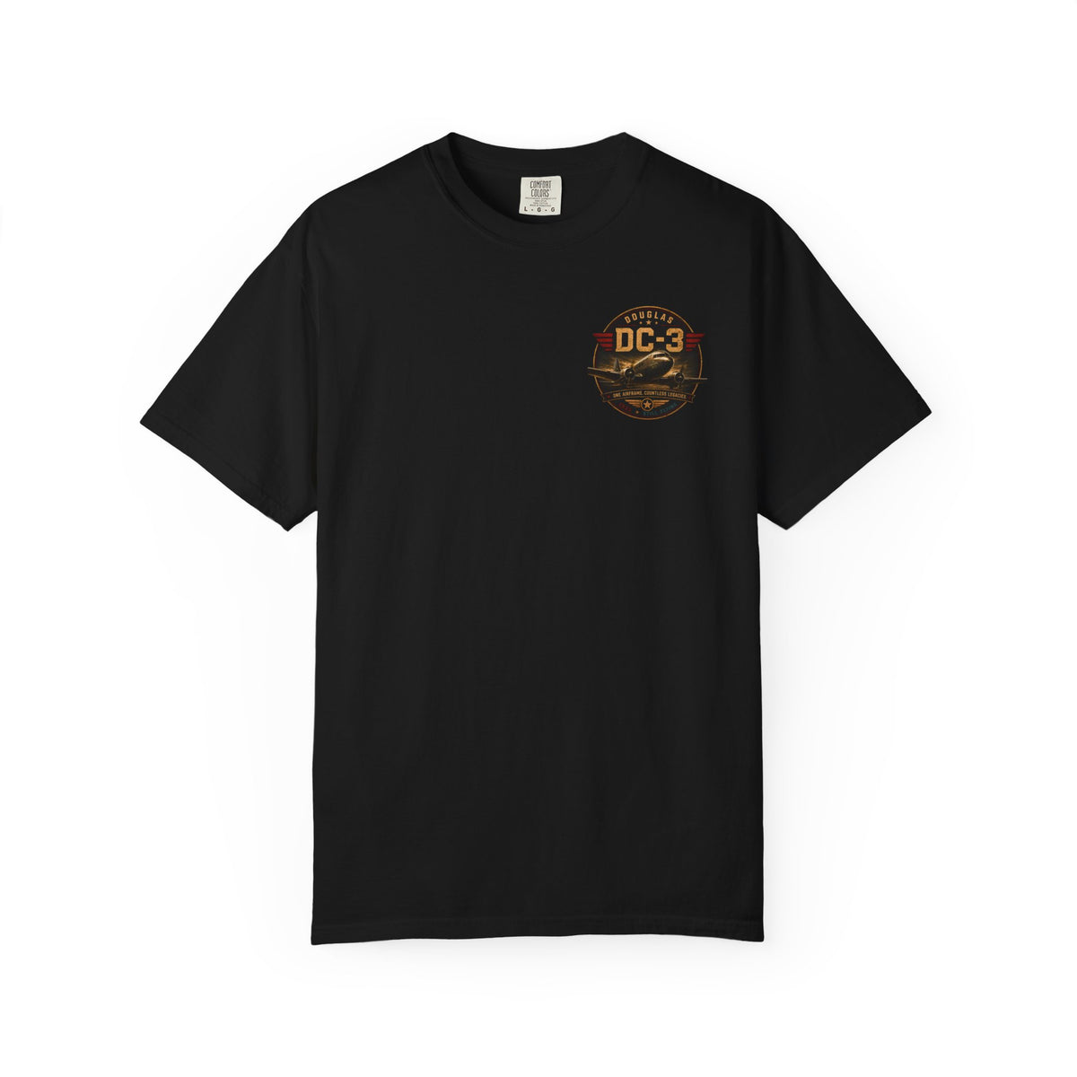 Douglas DC-3 Aircraft Diagram T-shirt | Vintage Airplane Illustration