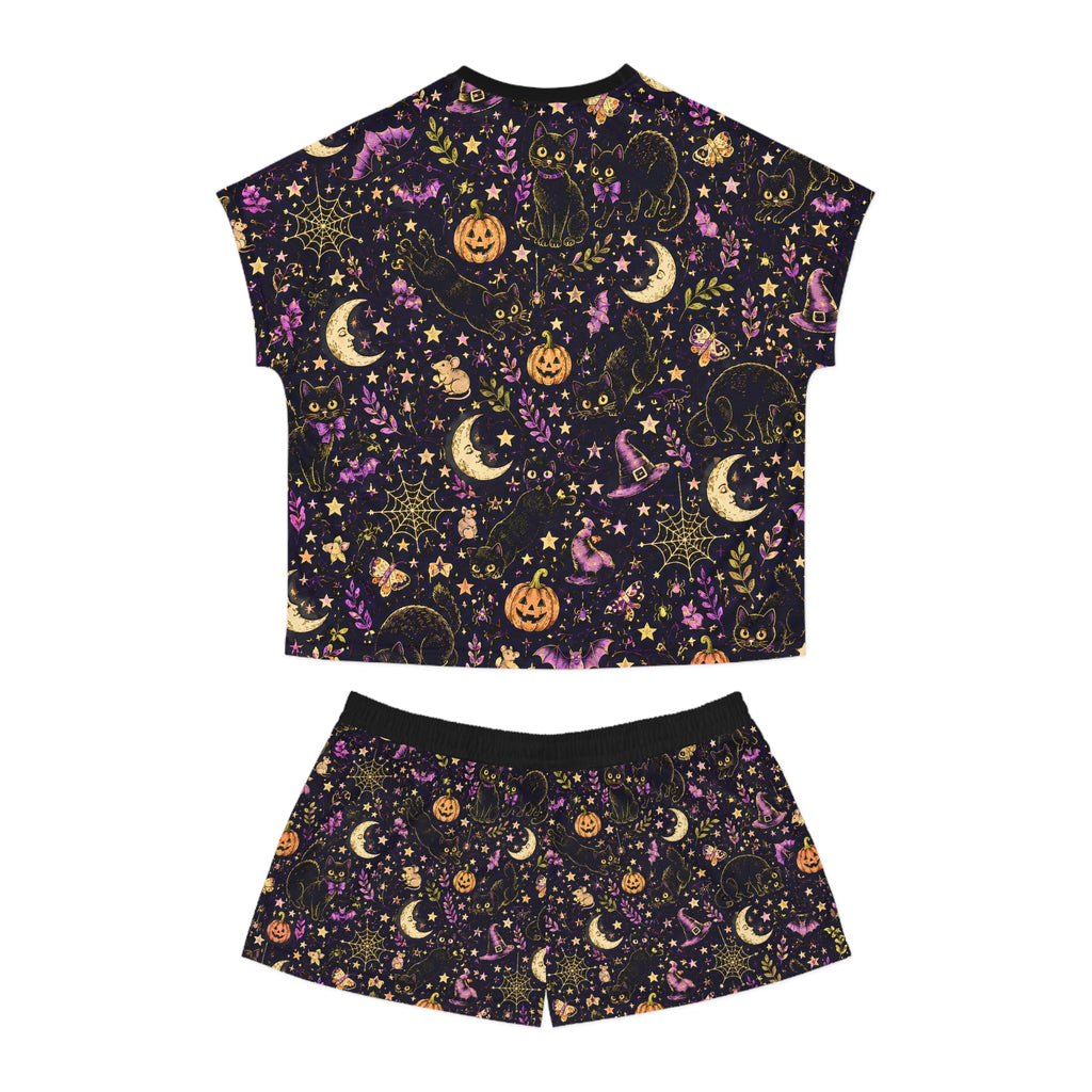 Whimsical Halloween Night Pajama Set | Short Pajama Set