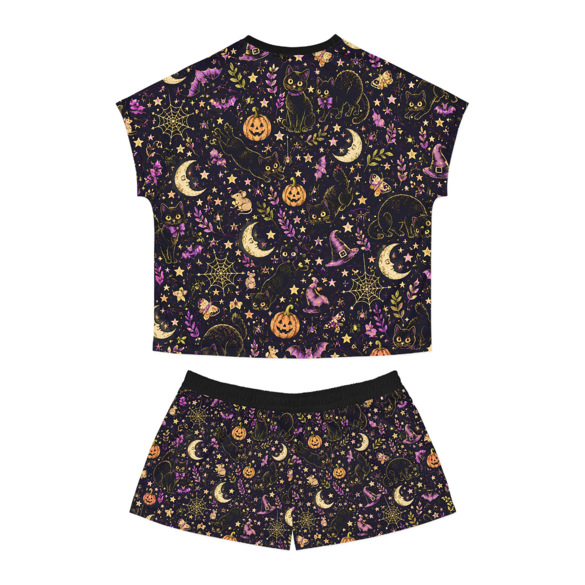 Whimsical Halloween Night Pajama Set | Short Pajama Set