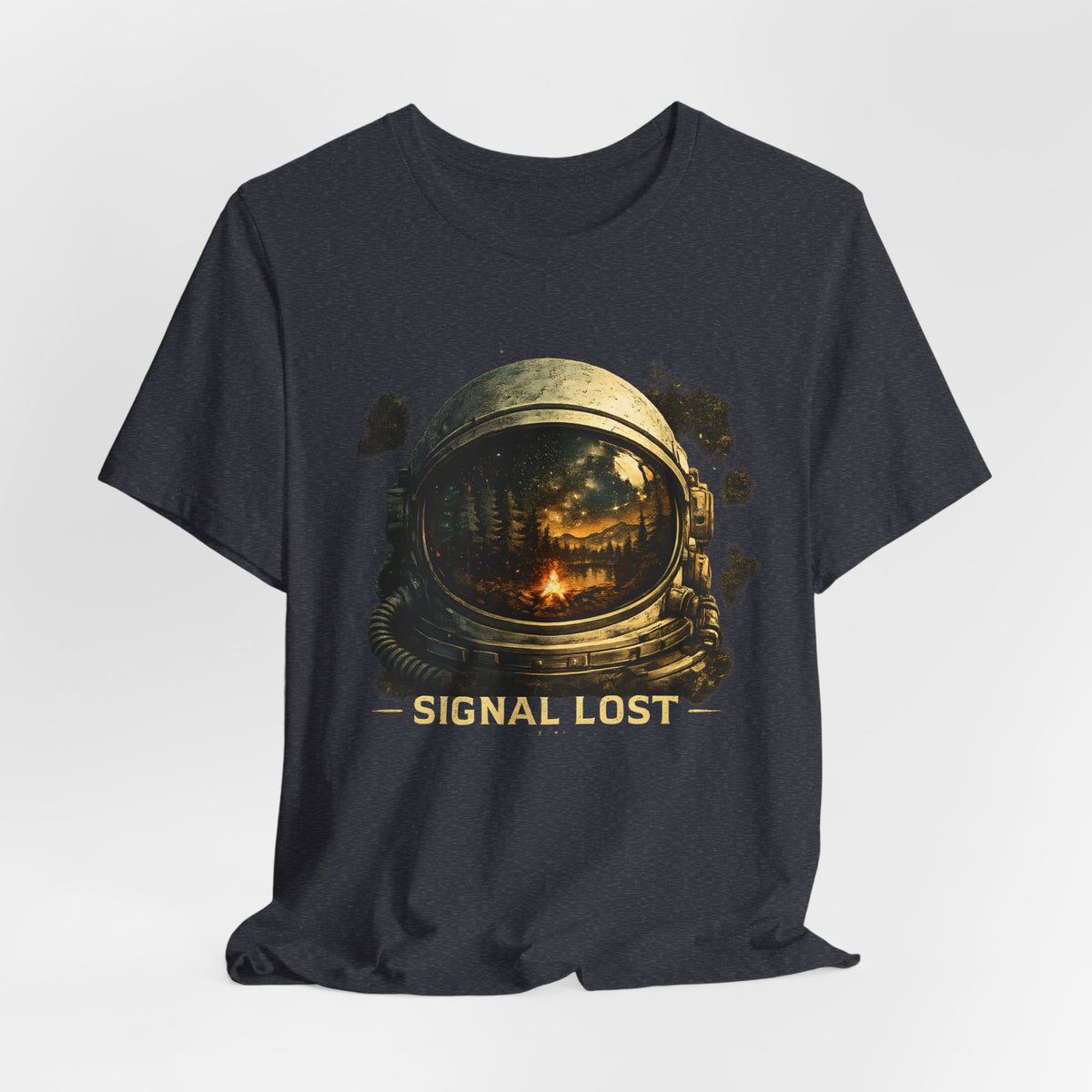 Signal Lost Astronaut Shirt, Camping Space Tee, Nature Escape Graphic, Cosmic Wilderness Stargazing Outdoor Shirt