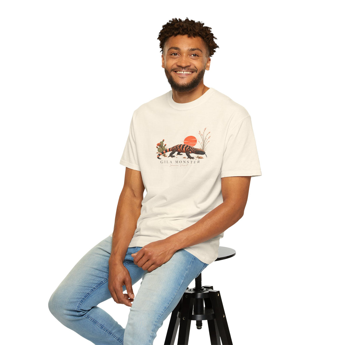 Gila Monster Illustration T-Shirt | Desert Lizard Sun Tee