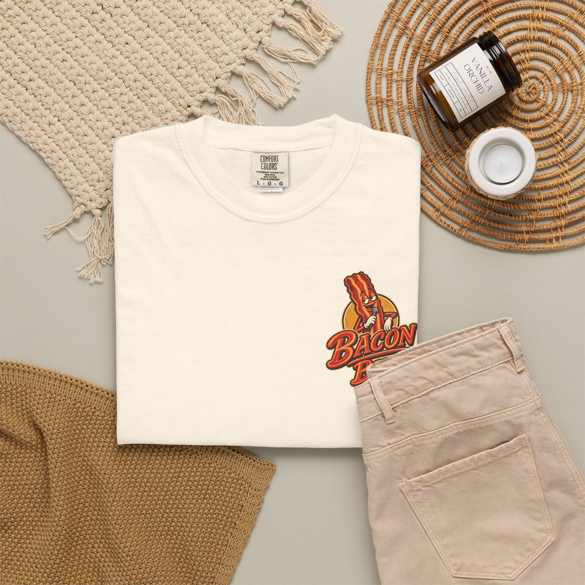 Bacon Bits Funny Bacon Shirt, Stand Up Comedy Graphic Tee, Food Pun T-Shirt, Retro Bacon Joke Shirt