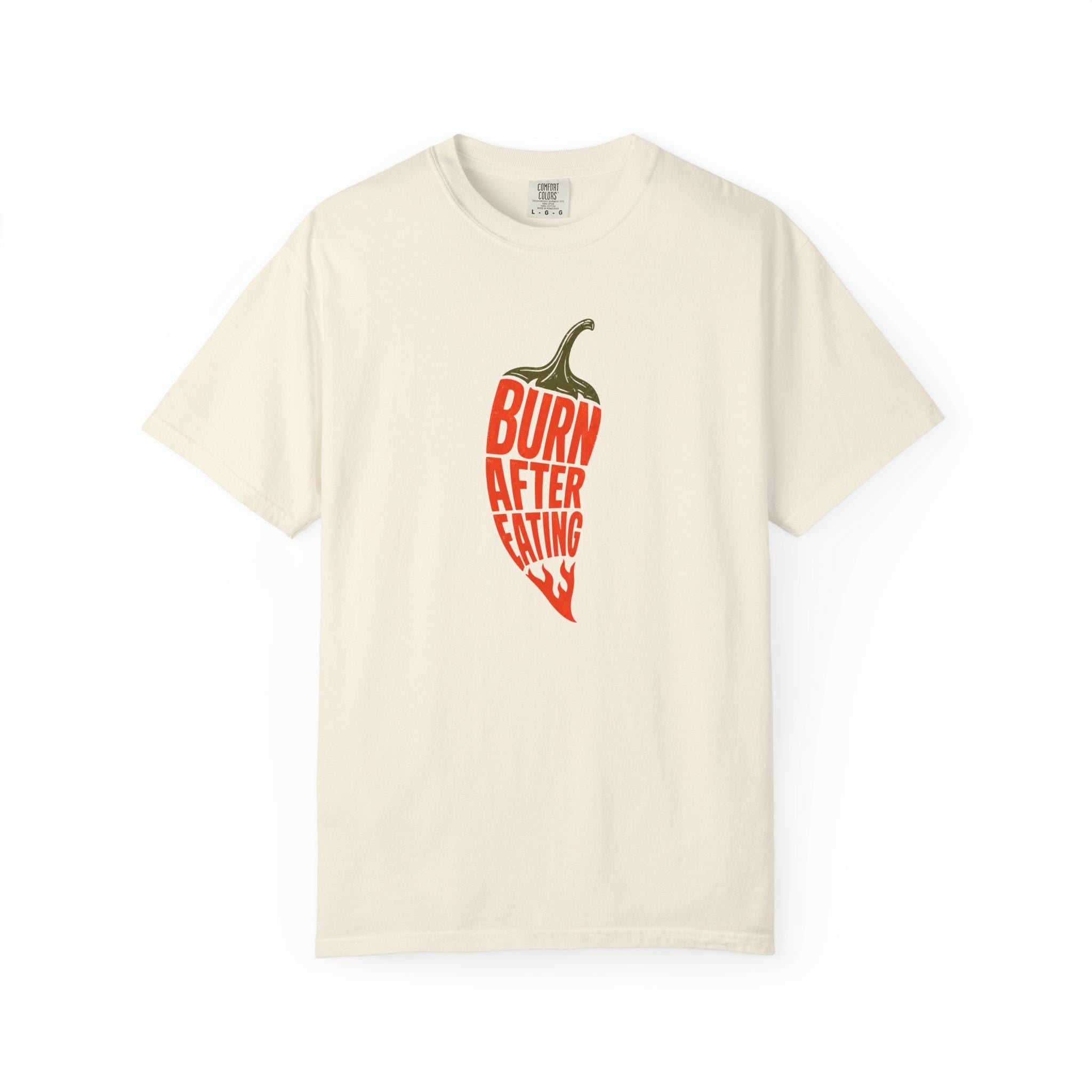 Burn After Eating chili pepper T-Shirt | Spicy Food Graphic