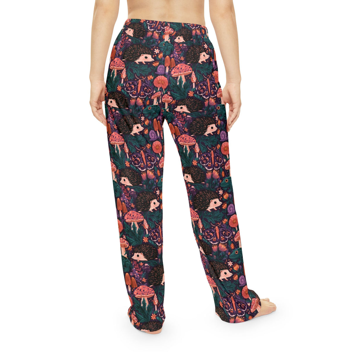 Midnight Garden Pajama Pants | Frogs Moths Hedgehog Floral