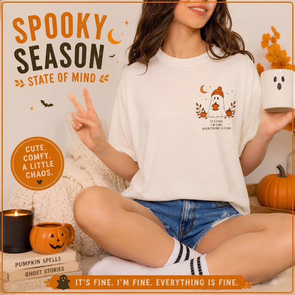 Ghost Pumpkin T-Shirt | Spooky Season Comfort Colors Tee