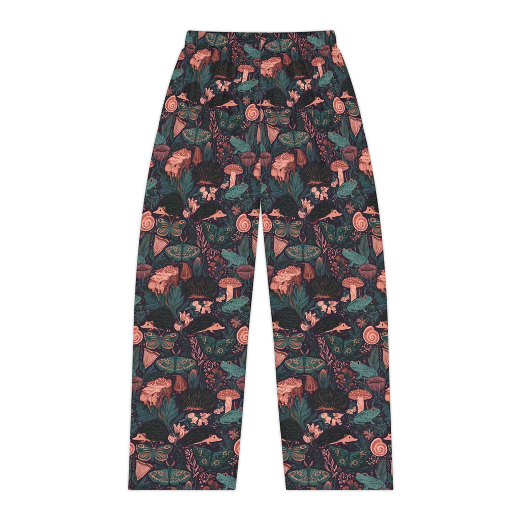 Nocturnal Garden Pajama Pants | Hedgehog Frog Moth Print