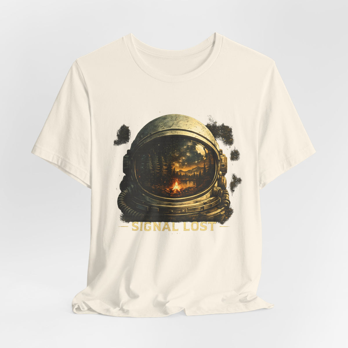 Signal Lost Astronaut Shirt, Camping Space Tee, Nature Escape Graphic, Cosmic Wilderness Stargazing Outdoor Shirt