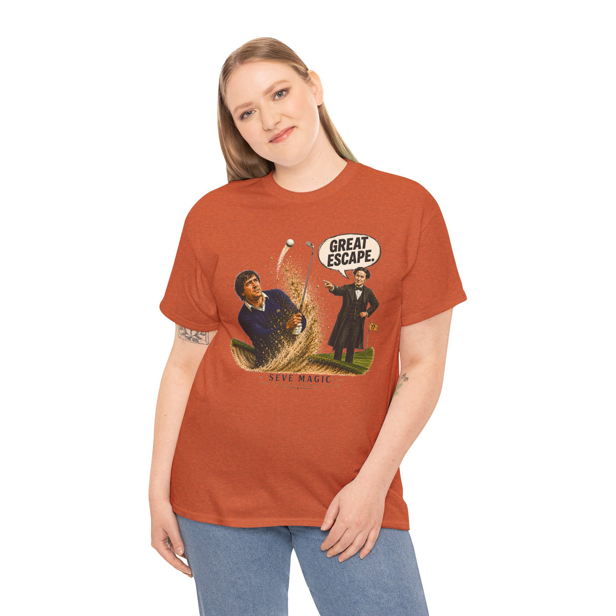 Great Escape Golf Shirt | Seve Ballesteros Houdini Golf Tee | Vintage Golf Humor Shirt | Bunker Shot Golf Gift