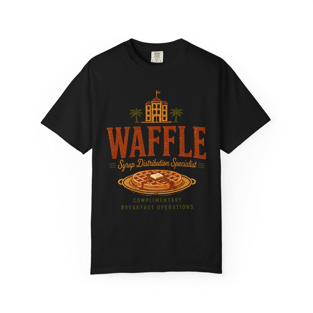 Waffle Syrup Distribution Specialist T-Shirt | Breakfast Illustration
