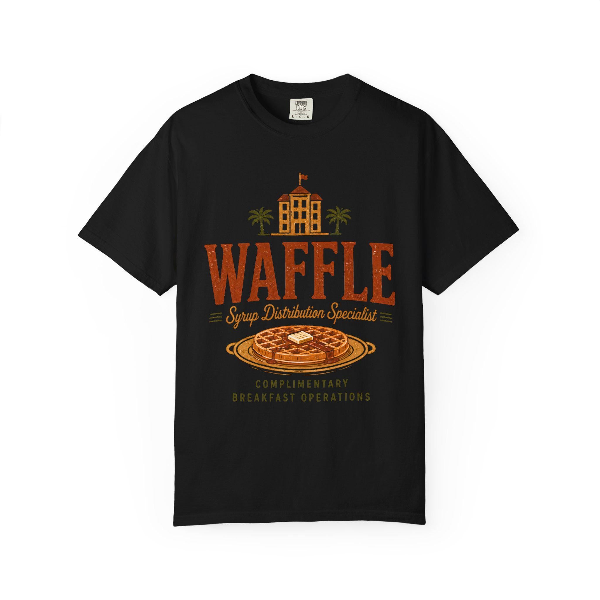 Waffle Syrup Distribution Specialist T-Shirt | Breakfast Illustration