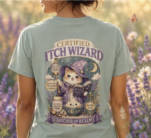 Certified Itch Wizard Cat Tee