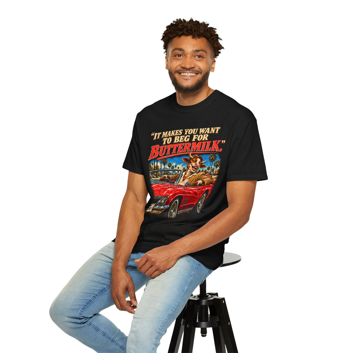 Funny Buttermilk Shirt | Vintage Cow Movie Parody Tee | Comfort Colors 1717