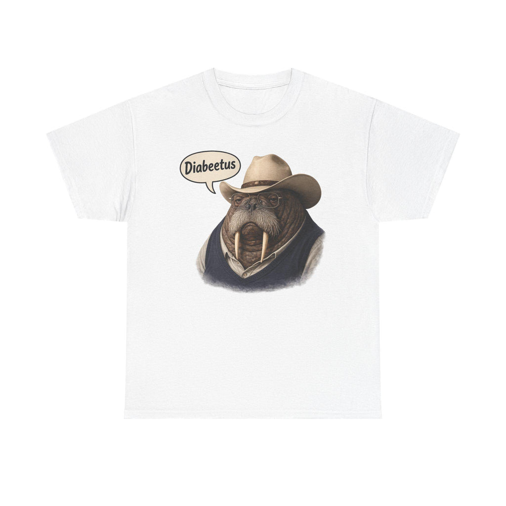 Funny Walrus Cowboy Shirt, Diabetes Humor Western Graphic Tee
