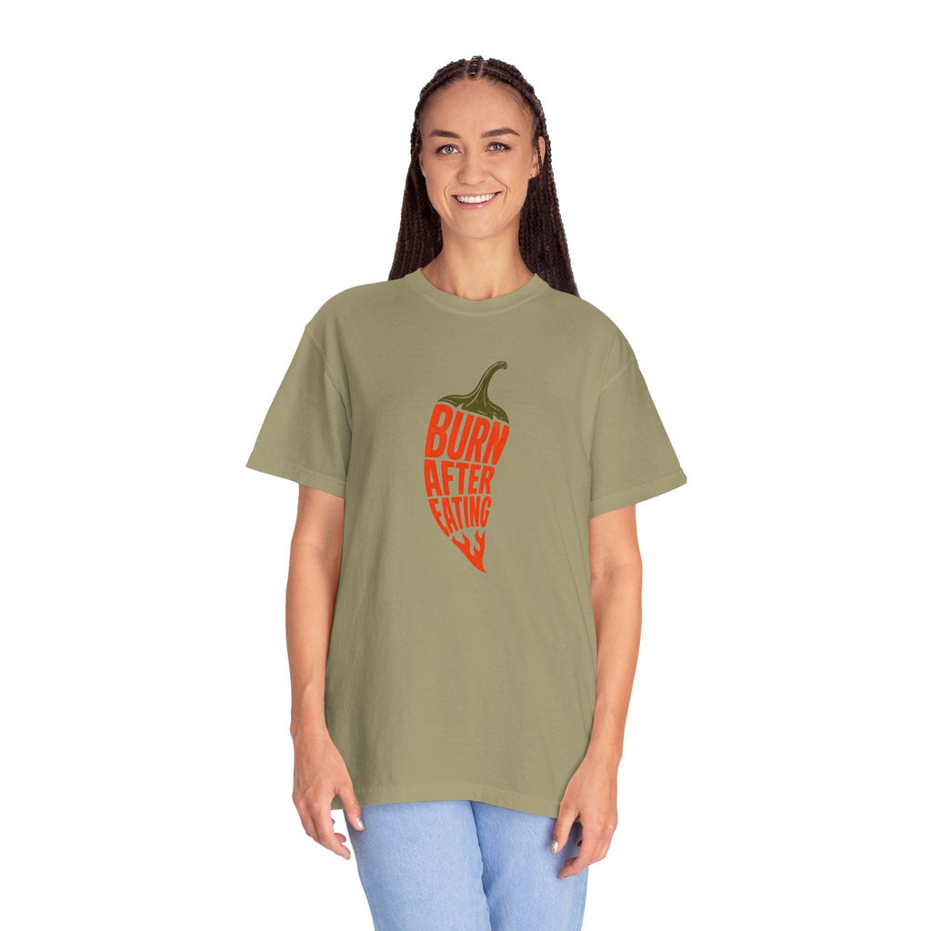 Burn After Eating chili pepper T-Shirt | Spicy Food Graphic