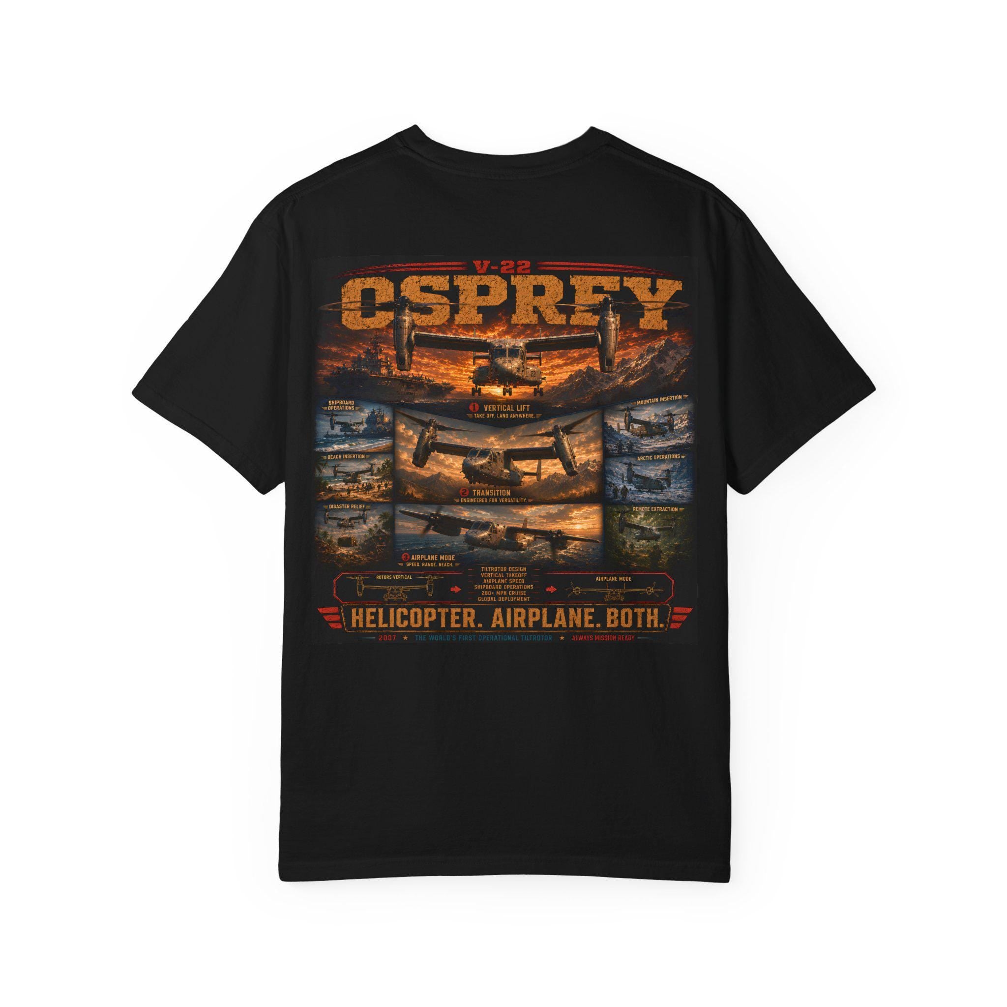 V-22 Osprey Shirt | Tiltrotor Legend Aviation Tee | Helicopter Airplane Both | Military Aircraft Gift