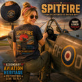 Spitfire Aircraft History T-Shirt | The Wing That Saved a Nation, WWII Plane Art