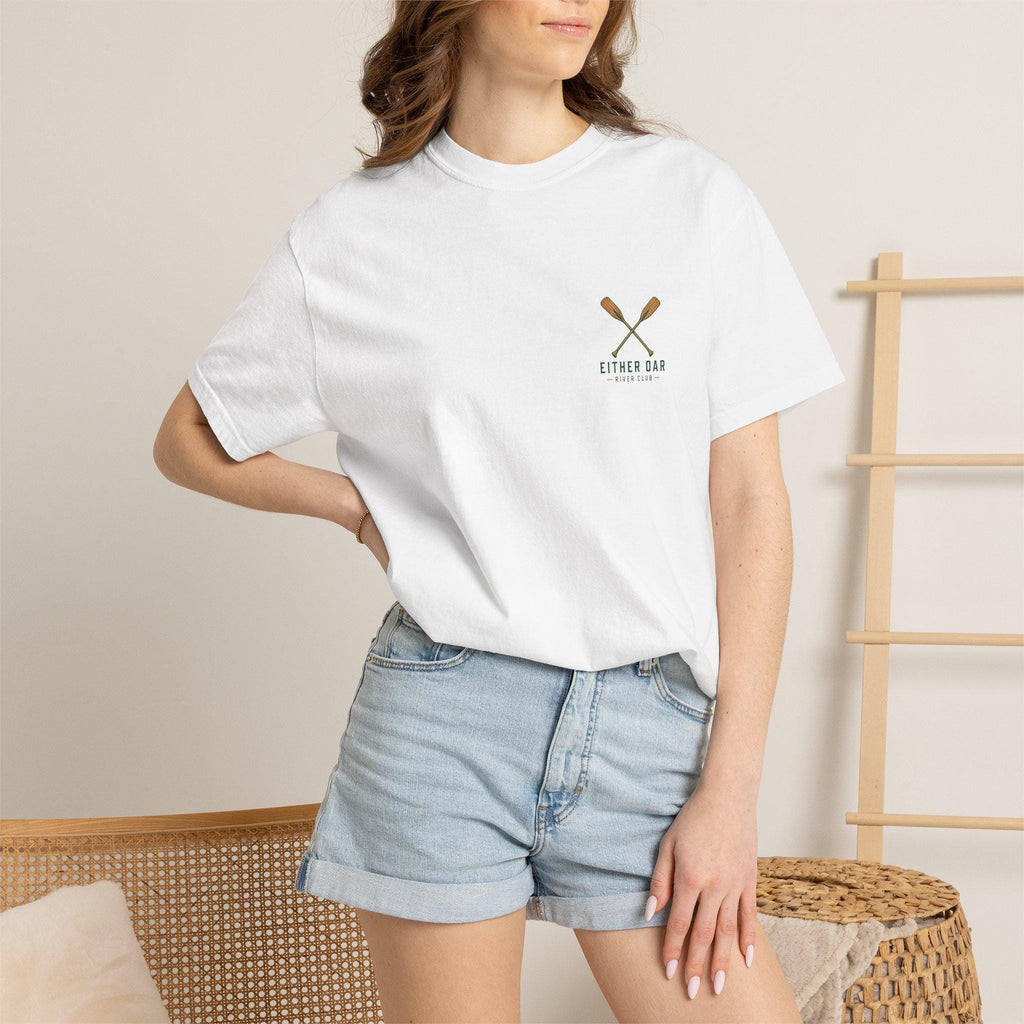 Either Oar River Club Tee, Stoic Philosophy Canoe Paddle Shirt